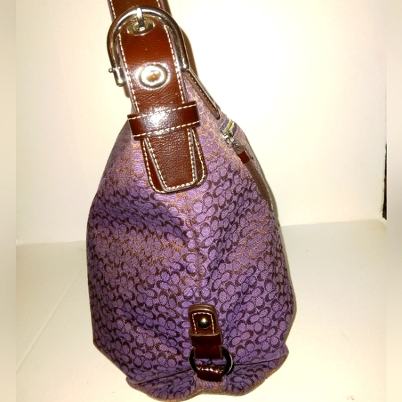 MUST SEE☆Brand New☆COACH 4CM Signature Purple Convertible Duffle Crossbody☆HTF … - Picture 15 of 16